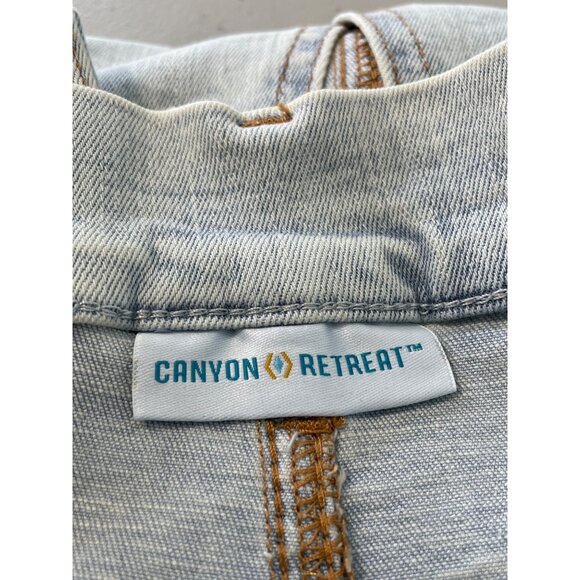 Denim and Co Canyon Retreat EasyStretch Skirt Midi Skirt Plus Petite 20 Blue NEW - Picture 3 of 8